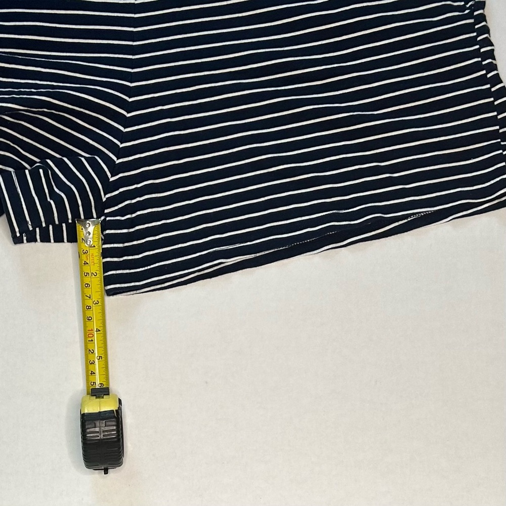 Simple Suzanne Betro Size M Navy & White Striped Romper with Pockets - Picture 9 of 9